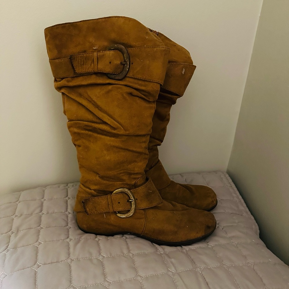 Buckled Slouch Boots